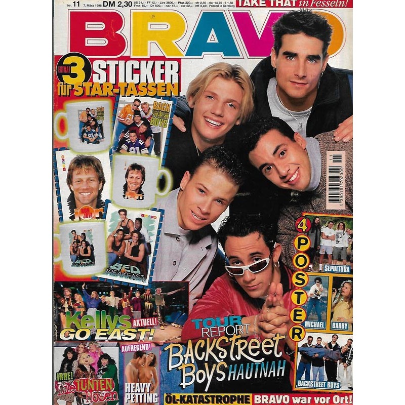 BRAVO Nr.11 / 7 März 1996 - Backstreet Boys hautnah