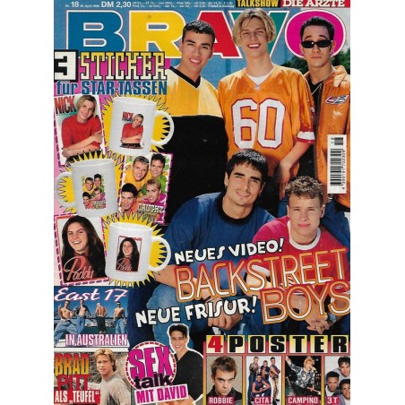 BRAVO Nr.18 / 25 April 1996 - Neues Video Backstreet Boys