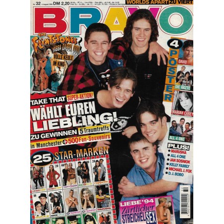 BRAVO Nr.32 / 4 August 1994 - Take That in Machester