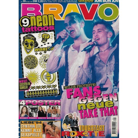 BRAVO Nr.39 / 22 September 1994 - Fans gegen neue Take That