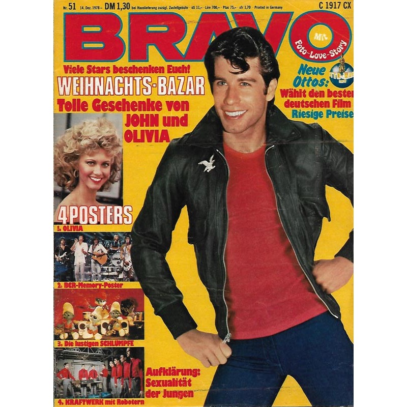 BRAVO Nr.51 / 14 Dezember 1978 - John Travolta & Olivia