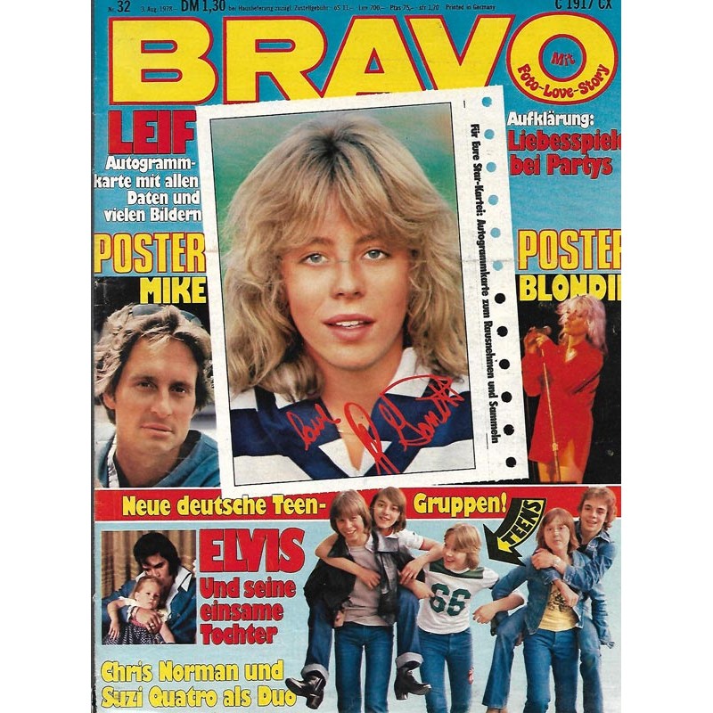BRAVO Nr.32 / 3 August 1978 - Leif Garrett