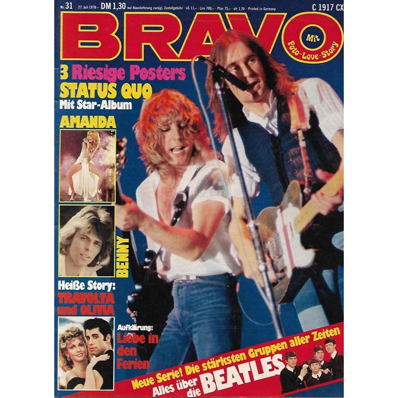 BRAVO Nr.31 / 27 Juli 1978 - Status Quo