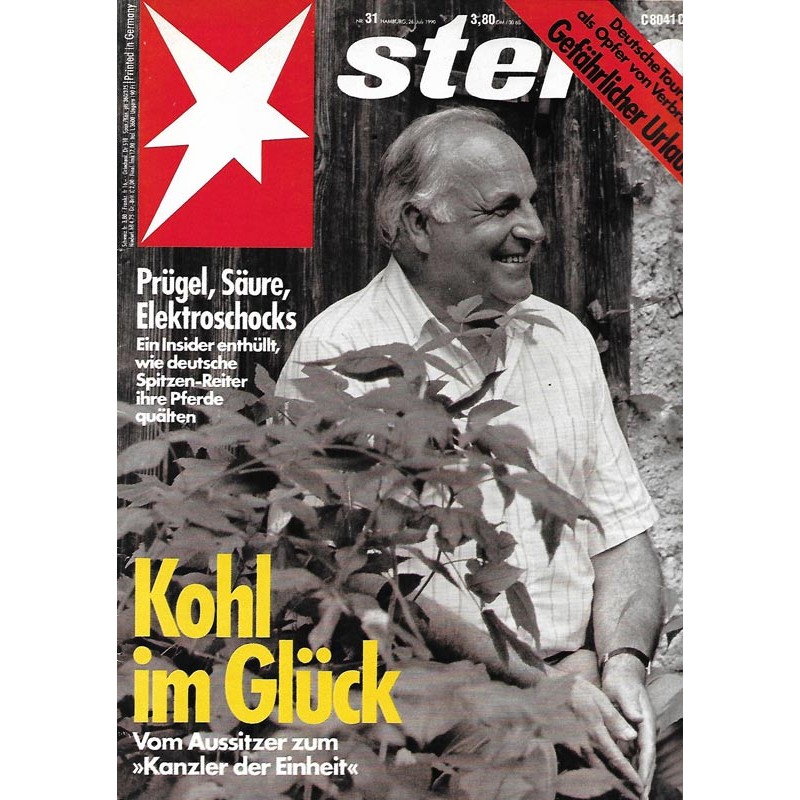 stern Heft Nr.31 / 26 Juli 1990 - Kohl im Glück