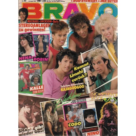 BRAVO Nr.35 / 25 August 1983 - Kajagoogoo am Telefon