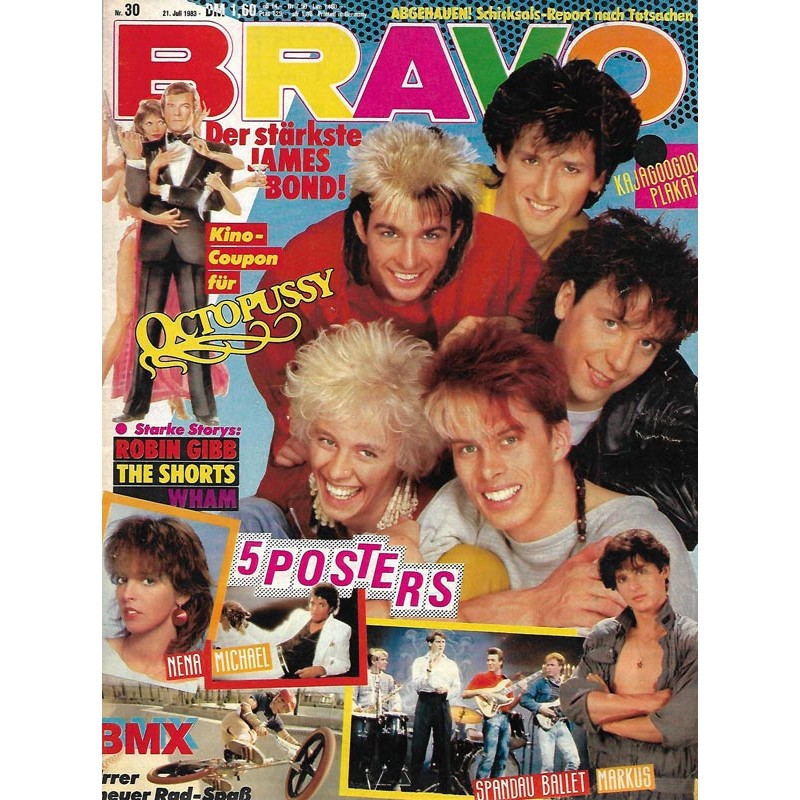 BRAVO Nr.30 / 21 Juli 1983 - Kajagoogoo Plakat