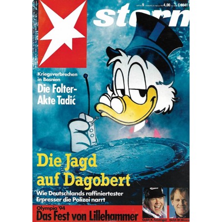 stern Heft Nr.9 / 24 Februar 1994 - Die Jagd auf Dagobert