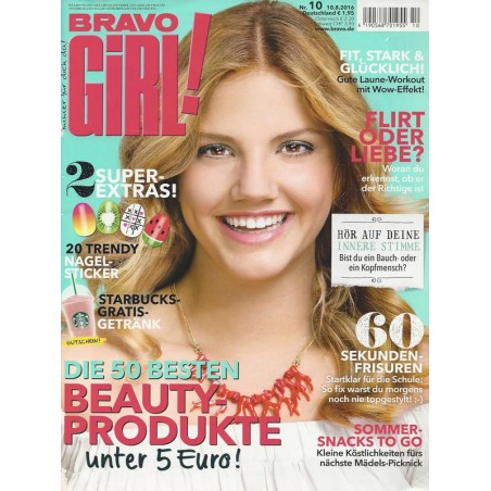 Bravo Girl Nr.10 / 10.8.2016 - Die 50 besten Beauty Produkte