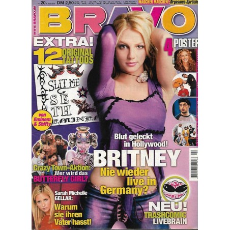 BRAVO Nr.20 / 9 Mai 2001 - Britney nie wieder in Germany?