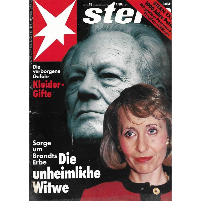 stern Heft Nr.18 / 29 April 1993 - Die unheimliche Witwe