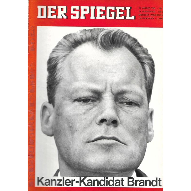 Der Spiegel Nr.33 / 11 August 1965 - Kanzler Kandidat Brandt