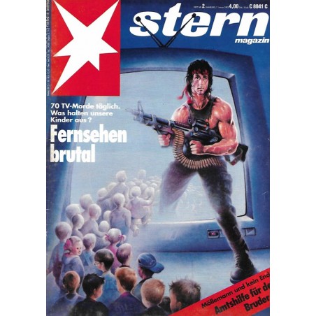 stern Heft Nr.2 / 7 Januar 1993 - Fernsehen brutal