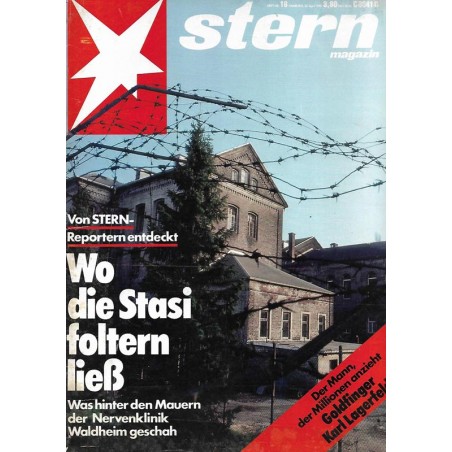 stern Heft Nr.18 / 26 April 1990 - Wo die Stasi foltern ließ