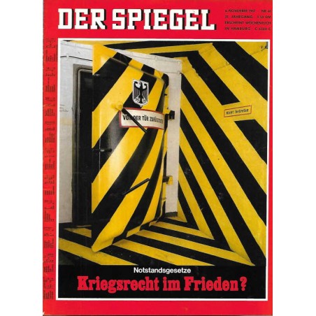 Der Spiegel Nr.46 / 6 November 1967 - Notstandsgesetze