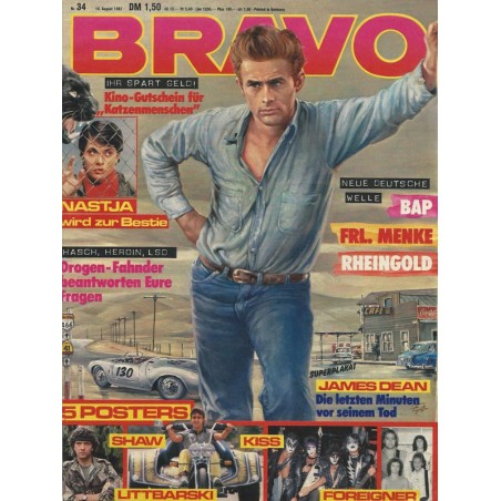 BRAVO Nr.34 / 19 August 1982 - James Dean