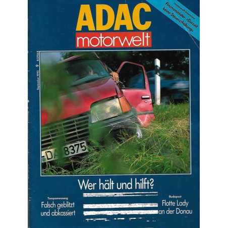 ADAC Motorwelt Heft.9 / September 1992 - Wer hält und hilft?
