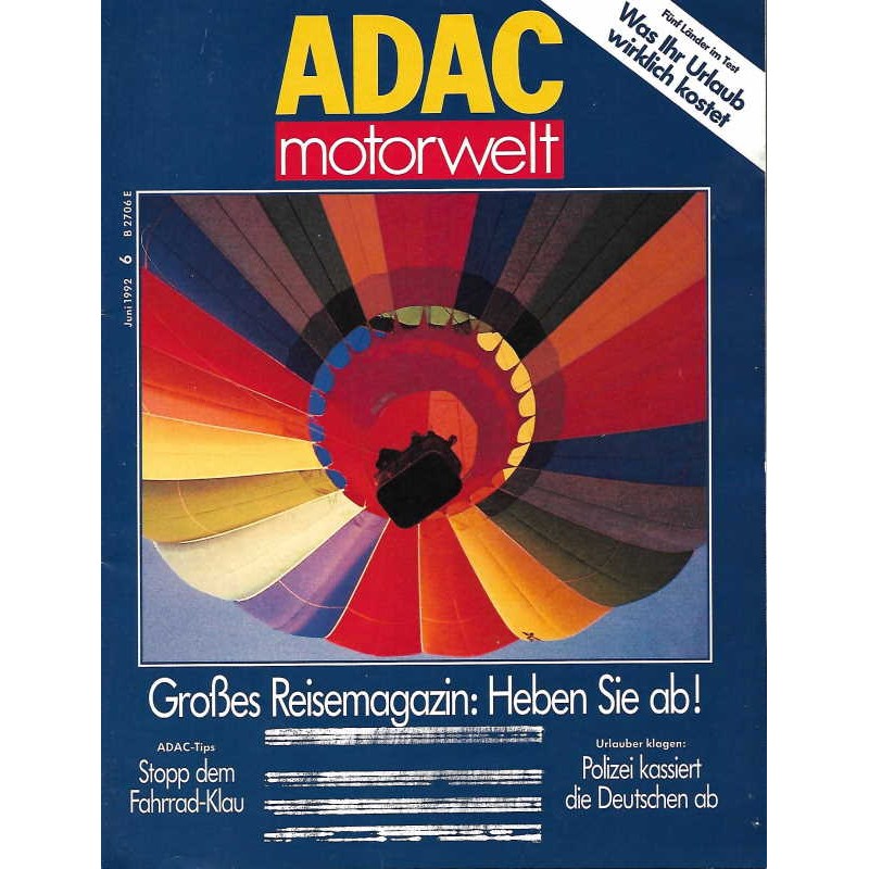 ADAC Motorwelt Heft.6 / Juni 1992 - Heben Sie ab!