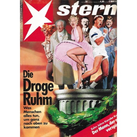 stern Heft Nr.39 / 17 September 1992 - Die Droge Ruhm