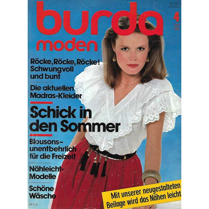burda Moden 4/April 1982 - Schick in den Sommer