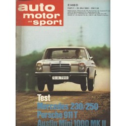 auto motor & sport Heft 11 / 25 Mai 1968 - Test Mercedes 230/250