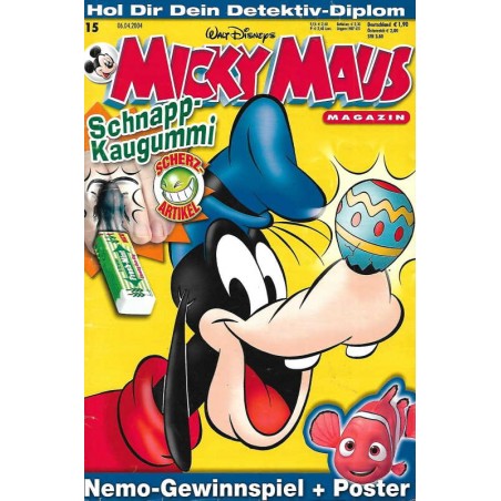 Micky Maus Nr. 15 / 6 April 2004 - Nemo-Gewinnspiel