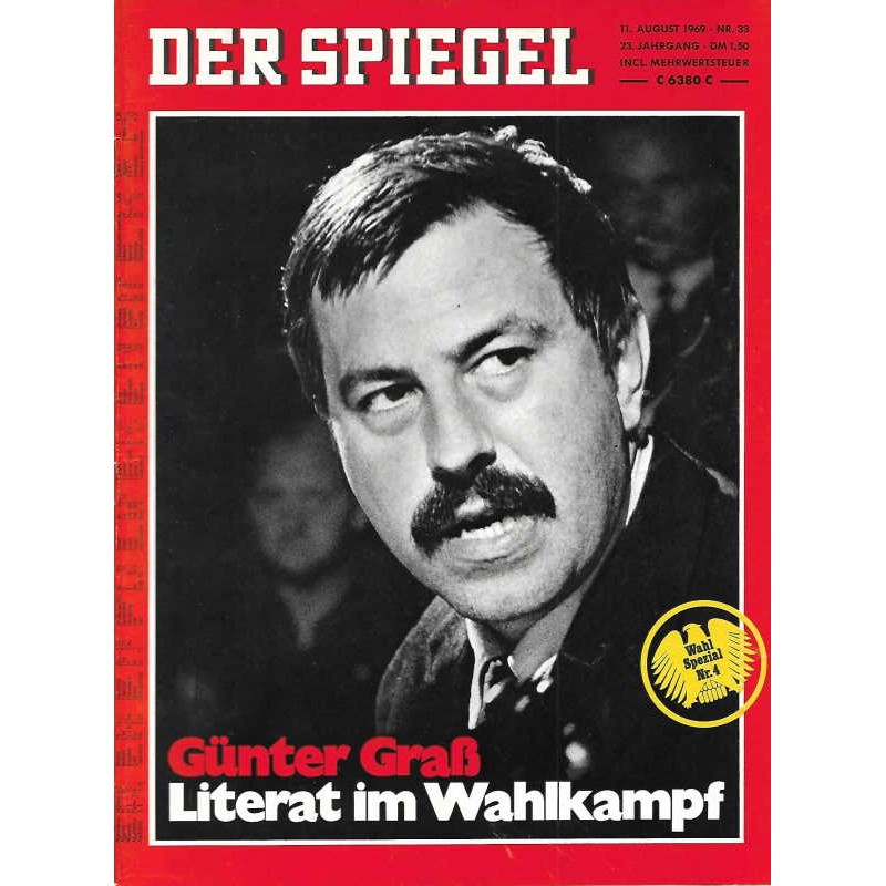 Der Spiegel Nr.33 / 11 August 1969 - Günter Graß