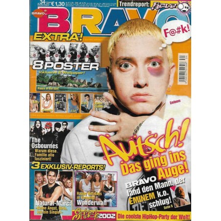 BRAVO Nr.34 / 14 August 2002 - Eminem Autsch!