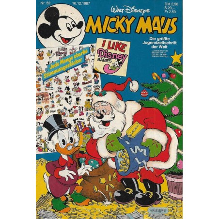 Micky Maus Nr. 52 / 16 Dezember 1987 - Stimmungssticker