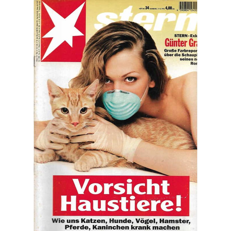 stern Heft Nr.34 / 17 August 1995 - Vorsicht Haustiere!