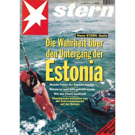 stern Heft Nr.8 / 16 Feb 1995 - Untergang der Estonia