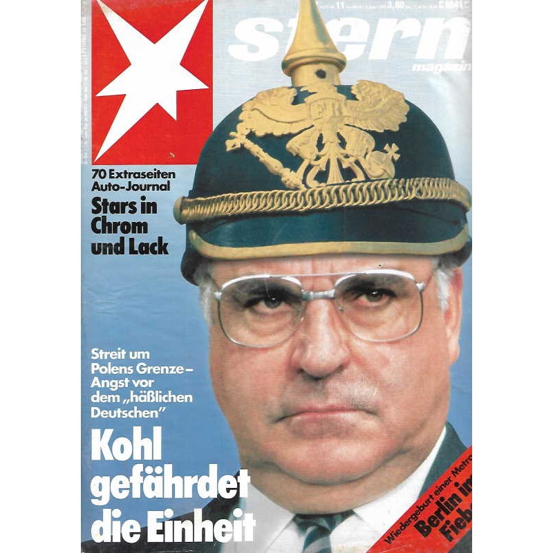 stern Heft Nr.11 / 8 März 1990 - Kohl gefährdet die Einheit