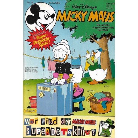 Micky Maus Nr. 44 / 23 Oktober 1986 - Super-Detektivspiel