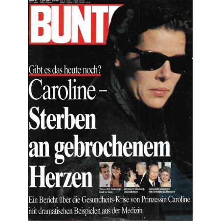 BUNTE Nr.47 / 15 November 1990 - Prinzessin Caroline