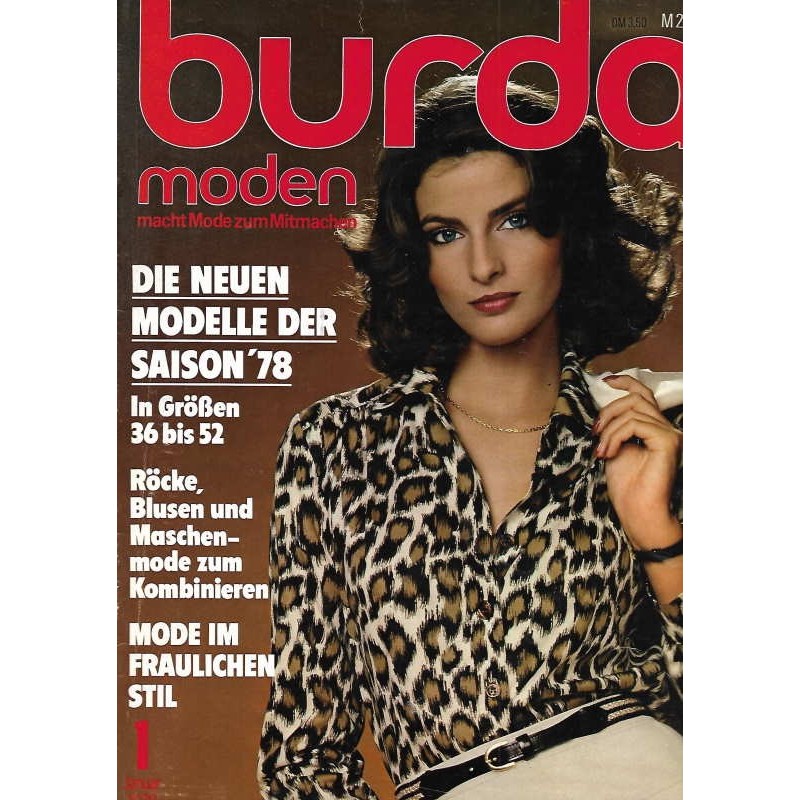 burda Moden 1/Januar 1978 - Die neuen Modelle