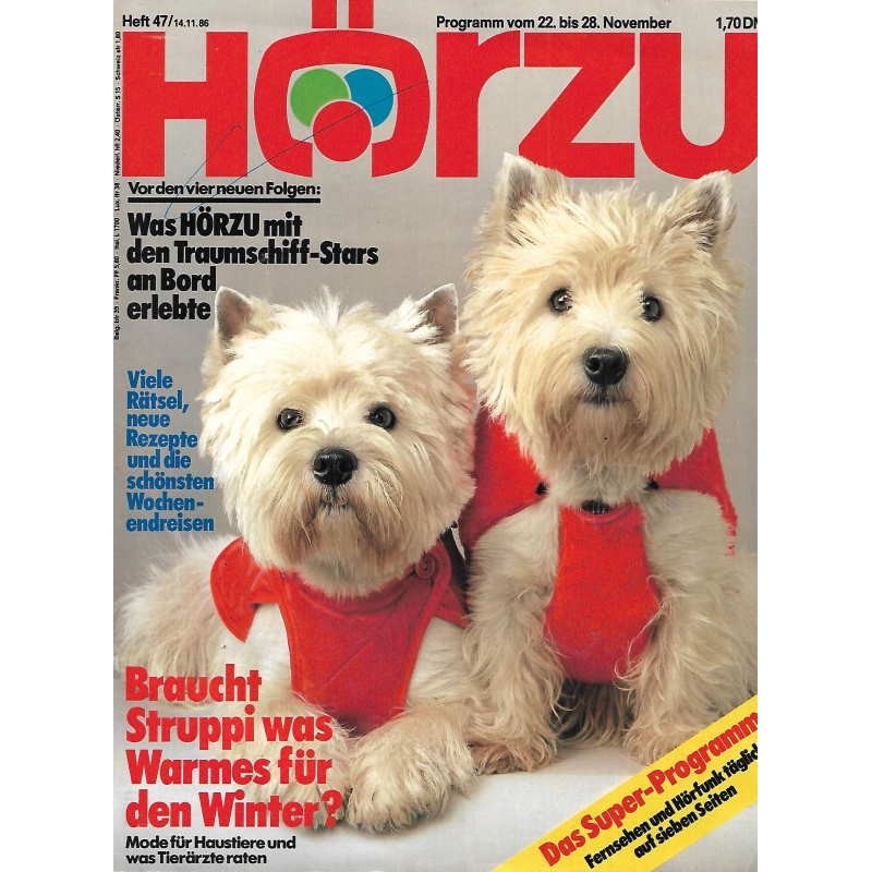 HÖRZU 47 / 22 bis 28 November 1986 - Braucht Struppi was Warmes?