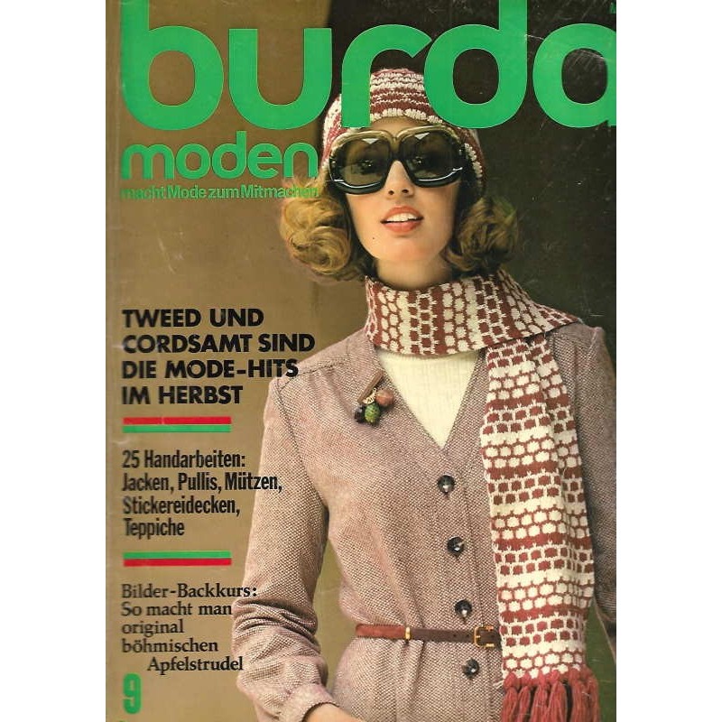 burda Moden 9/September 1974 - Tweed und Cordsamt