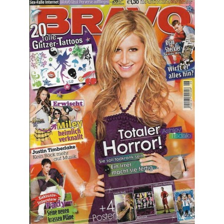 BRAVO Nr.26 / 18 Juni 2008 - Ashley Tisdale totaler Horror!