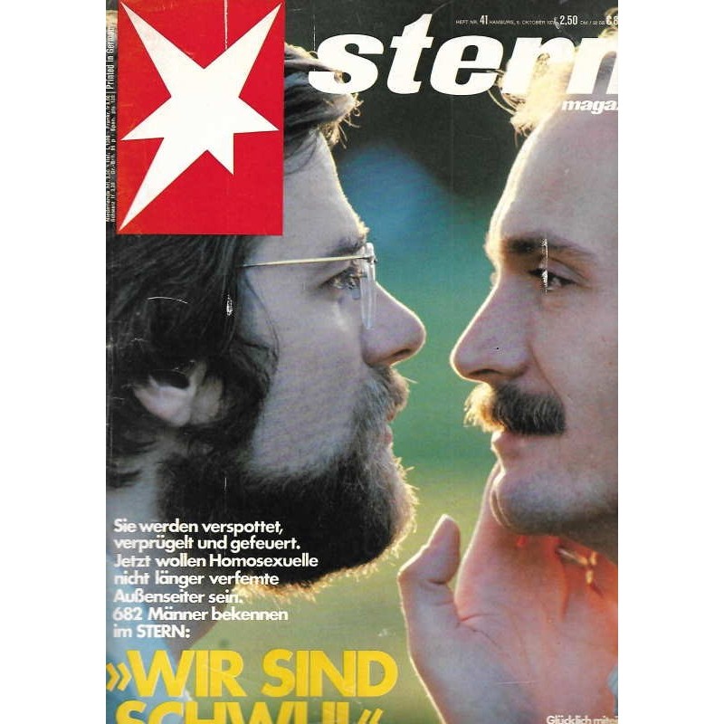 Stern Heft Nr 41 5 Oktober 1978 Wir Sind Schwul Magazin