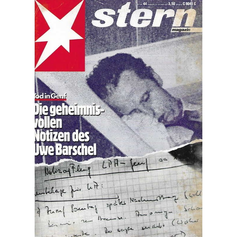 stern Heft Nr.44 / 22 Oktober 1987 - Tod in Genf