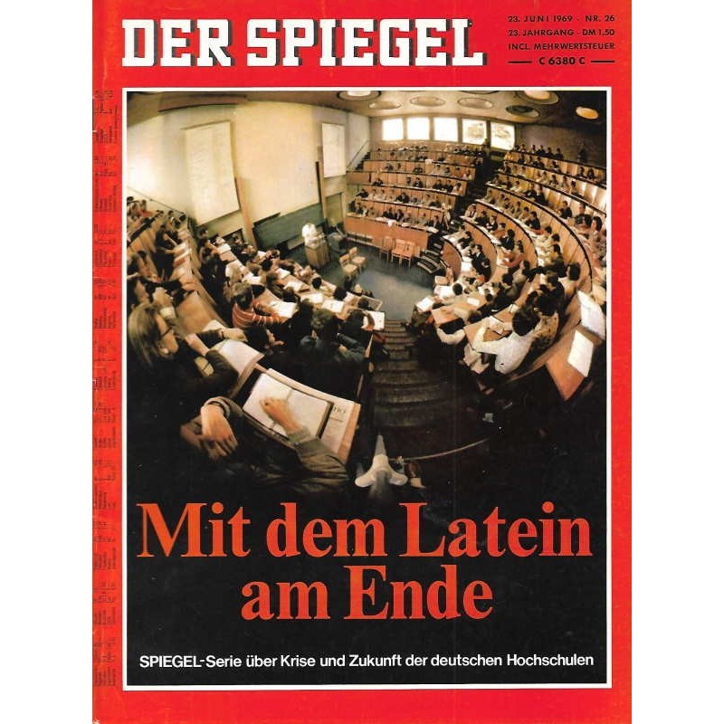 Der Spiegel Nr.26 / 23 Juni 1969 - Mit dem Latein am Ende