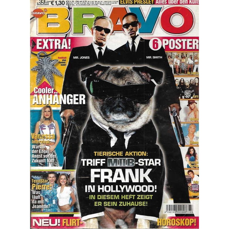 BRAVO Nr.33 / 7 August 2002 - MIB Frank in Hollywood!