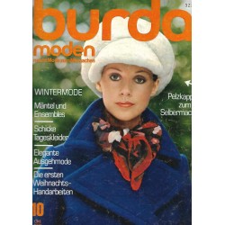 Burda Moden 10 Oktober 1971 Pelzkappen Zum Selbermachen Zeitschrift