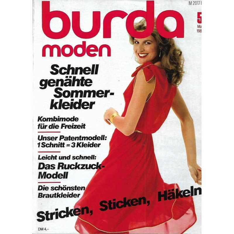 burda Moden 5/Mai 1981 - Genähte Sommerkleider