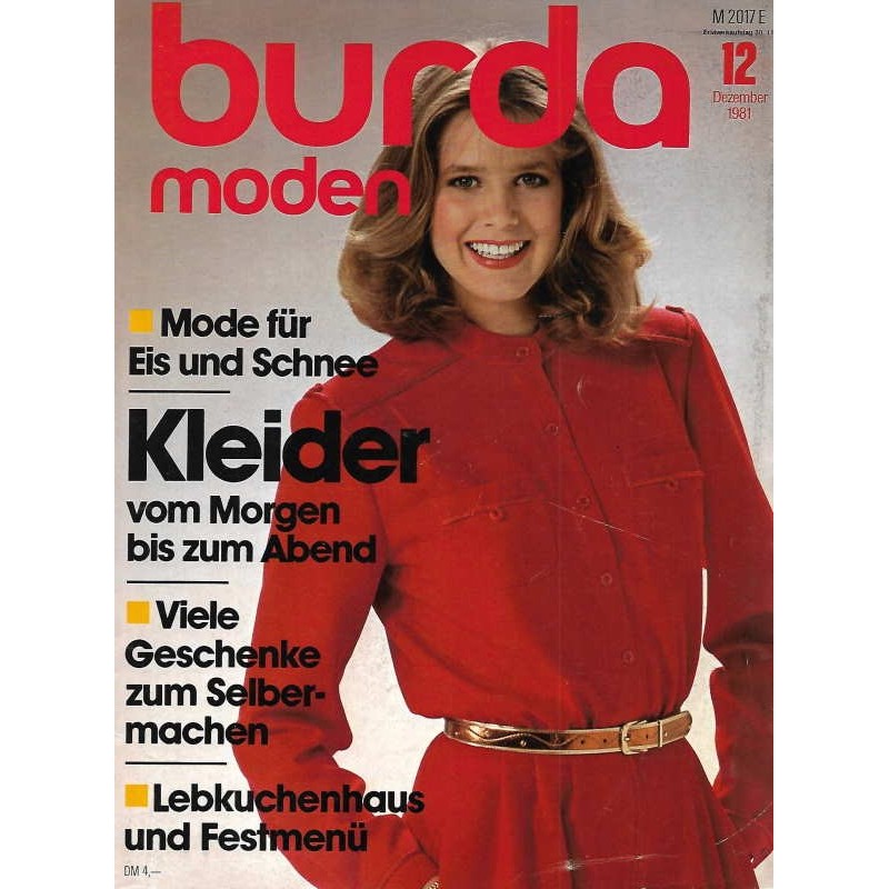 burda Moden 12/Dezember 1981 - Kleider vom Morgen bis...