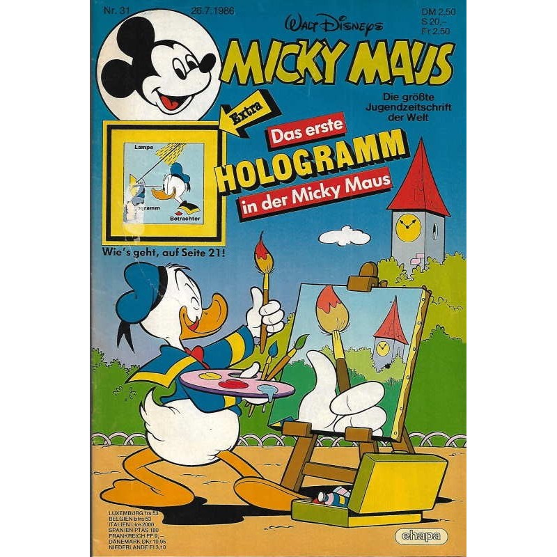 Micky Maus Nr. 31 / 26 Juli 1986 - Hologramm