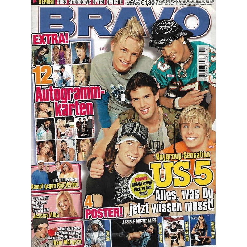 BRAVO Nr.29 / 13 Juli 2005 - US 5 - Boygroup Sensation