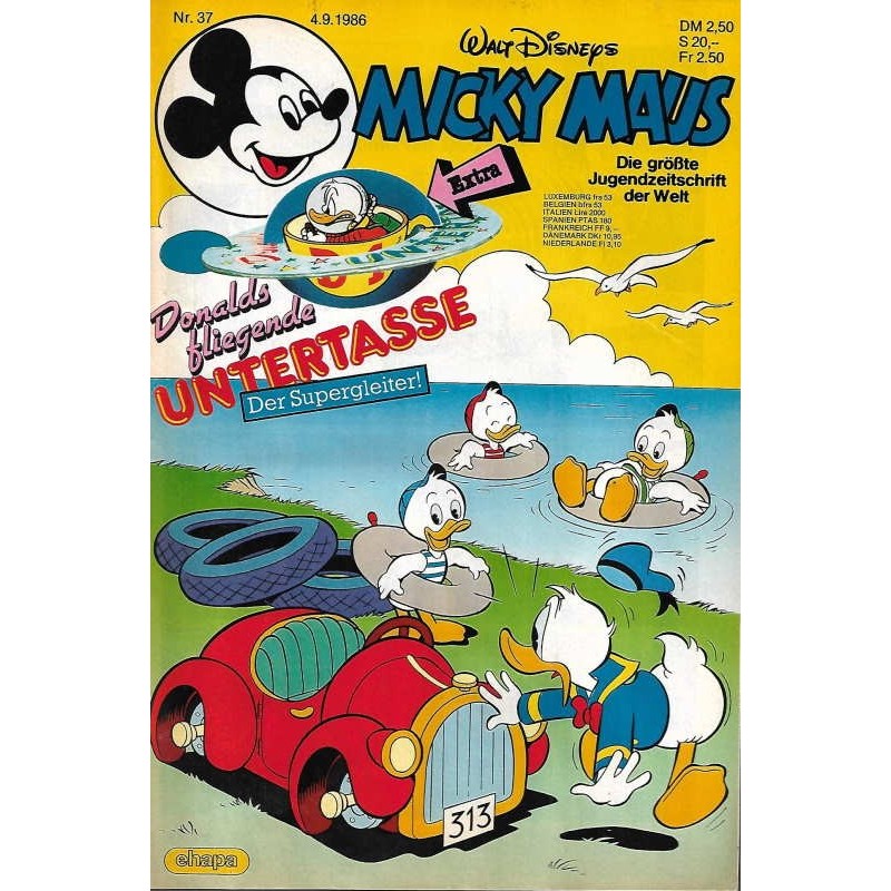Micky Maus Nr. 37 / 4 September 1986 - Untertasse