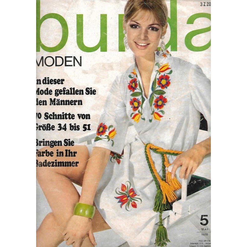 burda Moden 5/Mai 1970 - Bringen Sie Farbe in ihr Badezimmer