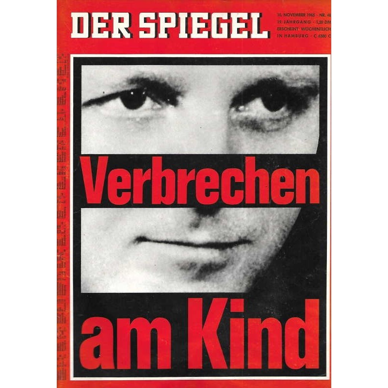 Der Spiegel Nr.46 / 10 November 1965 - Verbrechen an Kind