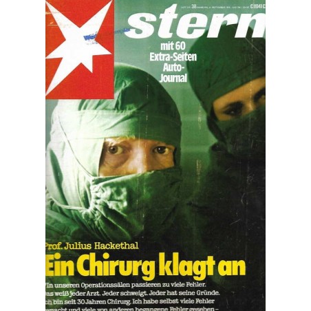 stern Heft Nr.38 / 9 September 1976 - Prof. Julius Hackethal